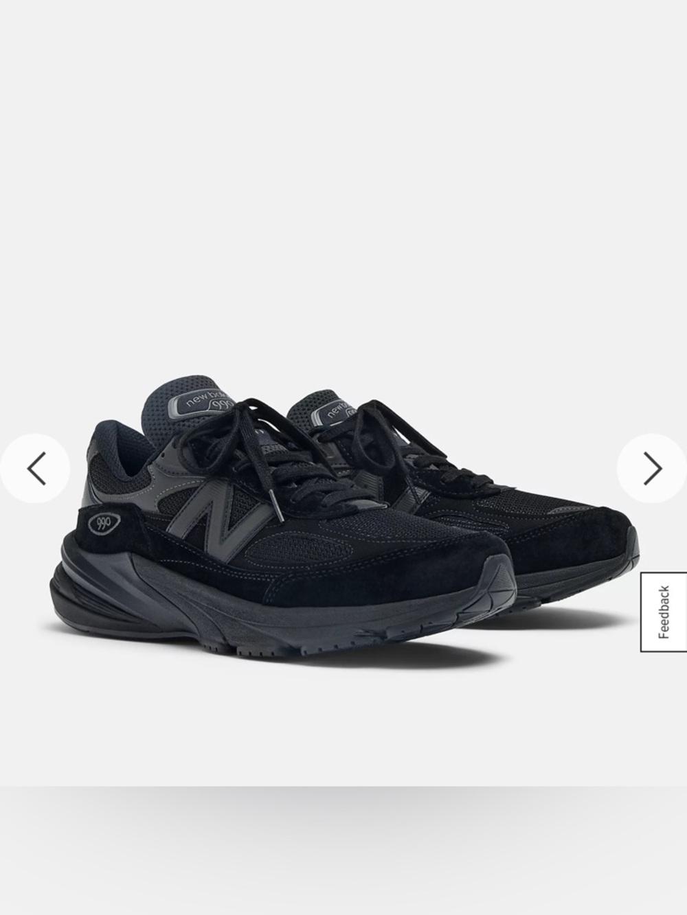 New Balance Made in USA 990v6 Black Sneakers